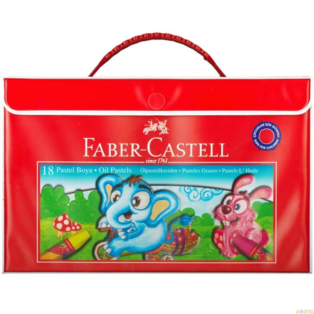 Faber Castell Plastik Çantalı Pastel Boya 18 Renk