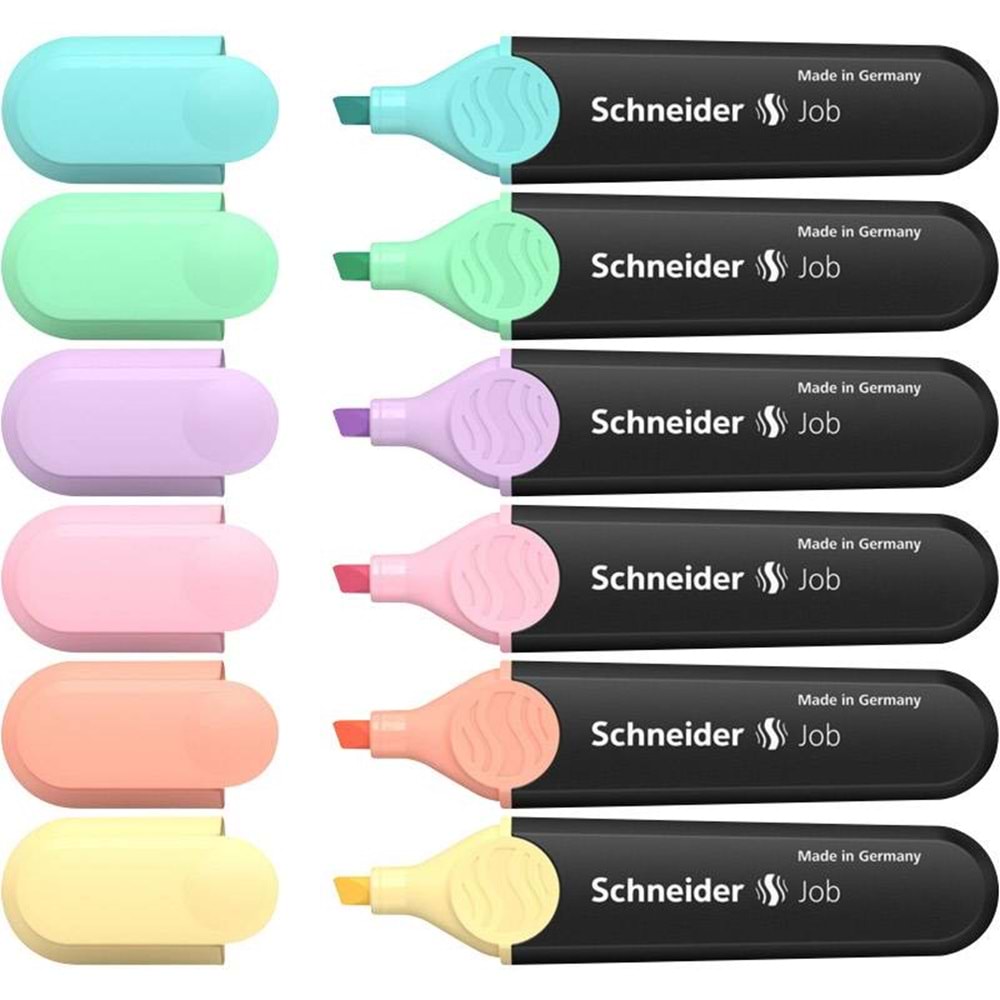 Schneider Job150 Pastel Fosforlu Kalem 6 lı Set