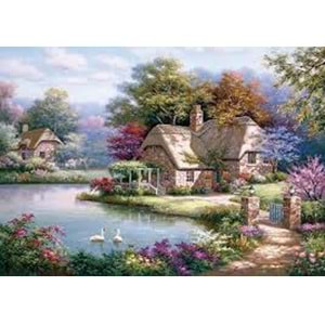 Kuğular ve Kır Evi / The Swan Cottage 1500 Parça