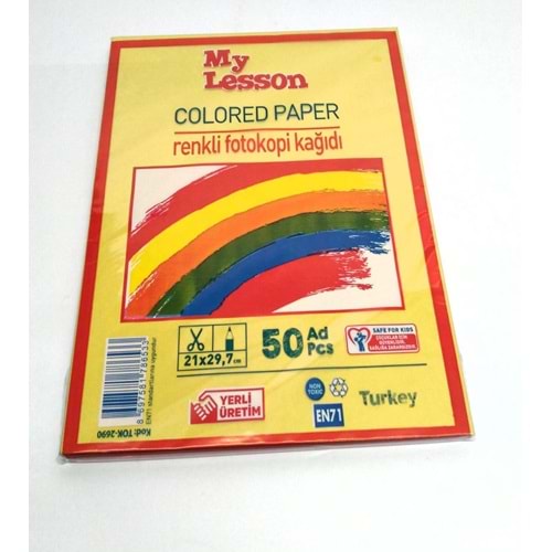 My Lesson Renkli Fotokopi Kağıdı 50li