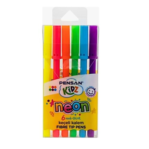 Pensan Kidz Neon Keçeli Kalem 6 Renk