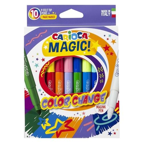 Carioca Magic Renk Değiştiren Sihirli Keçeli Boya Kalemi 9+1 Renk